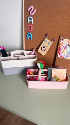 Basic u0026 More Opbevaringsboks med håndtag og flere rum, ass fv.>Børn Opbevaring|Opbevaring