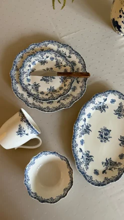 Basic u0026 More Oval Fad DINNA (30,6x21x2,4 cm) Blå> Julegaver Til Hende|Skåle & Fade