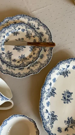 Basic u0026 More Oval Fad DINNA (30,6x21x2,4 cm) Blå><noscript><img width=