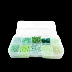 Basic u0026 More Perler i æske m/10 rum, mix grøn> Julegaver Til Hende|Øvrige Hobbyartikler