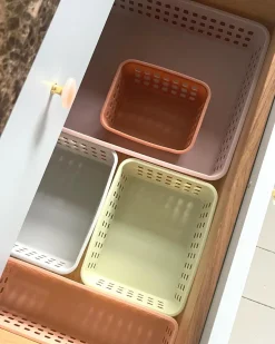 Ukendt Plastik kurv 2/pk - Ekstra Mini, Terracotta 13,7 x 11cm>Børn Opbevaring|Opbevaring