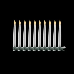 Sirius - Carolin Juletræslys 10stk Sølv (15 cm)> Julepynt & Dekoration|Jul