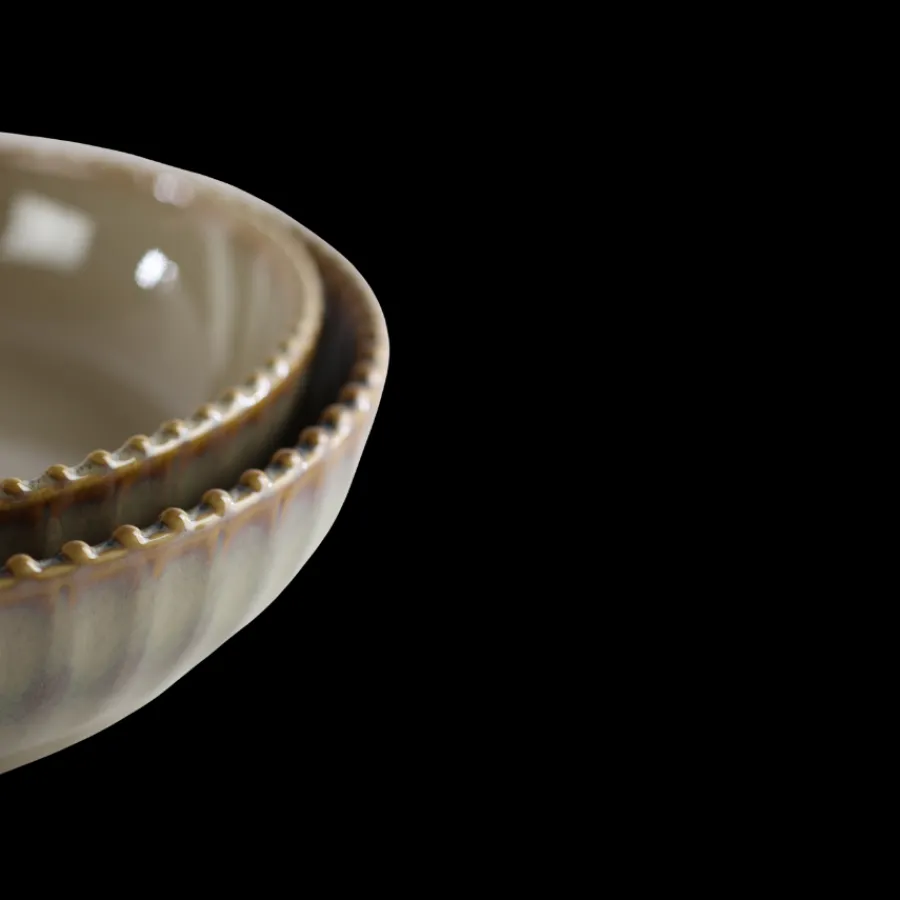 Basic u0026 More Skål FALLON (Ø22x5 cm) Reaktiv Beige> Julegaver Til Hende|Skåle & Fade