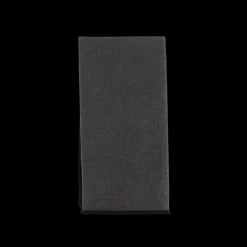 Basic u0026 More Stofserviet ( 40x40cm) Grå m. Sort Kant> Servietter