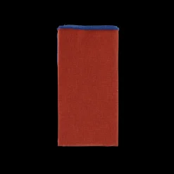 Basic u0026 More Stofserviet ( 40x40cm). Kavee m. Blå Kant> Servietter