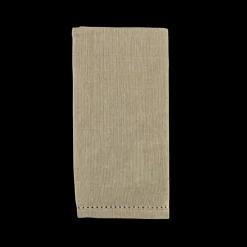 Basic u0026 More Stofserviet m.hulsøm, 45x45cm, 100% bomuld, beige> Servietter