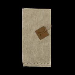 Basic u0026 More Stofserviet m.hulsøm, 45x45cm, 100% bomuld, beige> Servietter