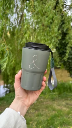 Basic u0026 More Termokop GABE i Grøn (350ml)> Termo- & Vandflasker