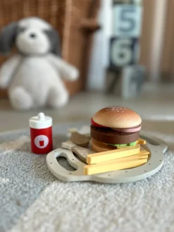 Basic u0026 More Trælegetøj Burger Sæt><noscript><img width=