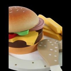 Basic u0026 More Trælegetøj Burger Sæt><noscript><img width=