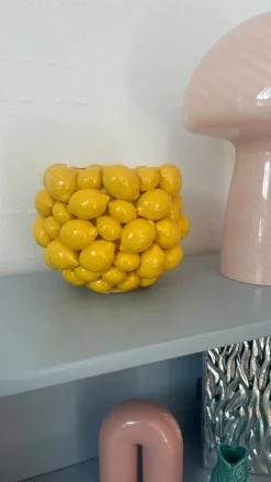 Basic u0026 More Vase BRITT (15cm) Gul> Julegaver Til Hende|Vaser & Krukker