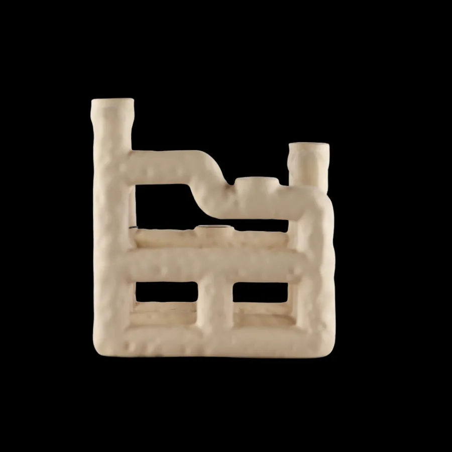 Villa Interior Villa - Lysestage Lyng Sand Polyresin (21 x 23 cm)> Julegaver Til Hende|Lysestager & Stearinlys