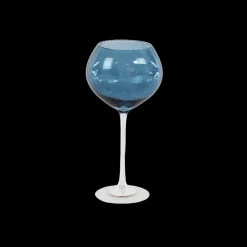 Basic u0026 More Vinglas AISYA Blå m. Transparent Stilk> Julegaver Til Hende|Vinglas